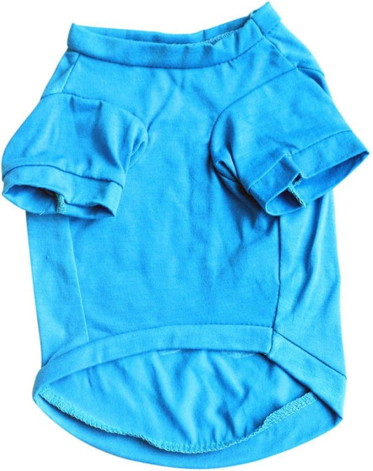 Dog Clothes Wakeu BORNEDEOL T-Shirt Pet Puppy Apparel for Small Dog Boy Yorkie Chihuahua (Blue, S)
